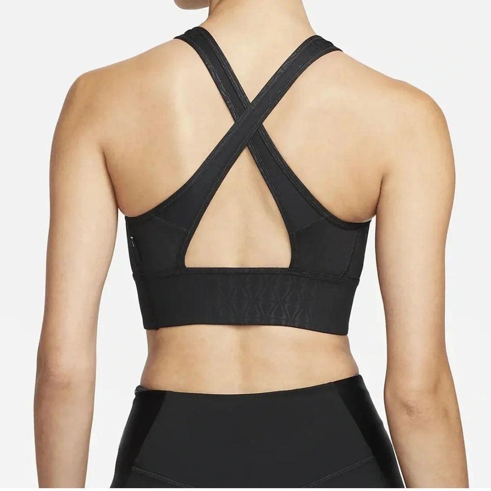 Nike Dri-FIT Swoosh Women's Crossback Medium Support Sport Bra Size S DM0553-010 - Picture 2 of 8